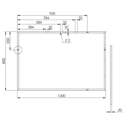 Lustro 120x80 cm prostokątne chrom RE061200020040 Elita
