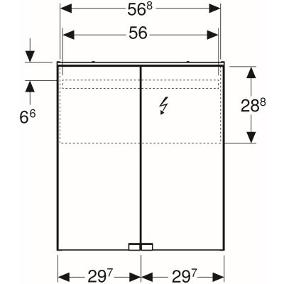 Szafka 60x14 cm 500273001 Geberit Option