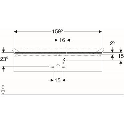Szafka wisząca podumywalkowa 159.5x47.3 cm 500346011 Geberit Xeno2
