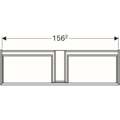 Szafka wisząca podumywalkowa 159.5x47.3 cm 500346011 Geberit Xeno2