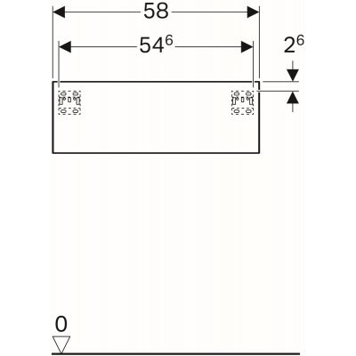 Szafka wisząca boczna 58x46.2 cm 500507431 Geberit Xeno2