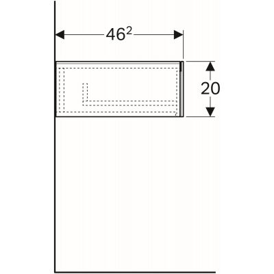 Szafka wisząca boczna 58x46.2 cm 500507431 Geberit Xeno2