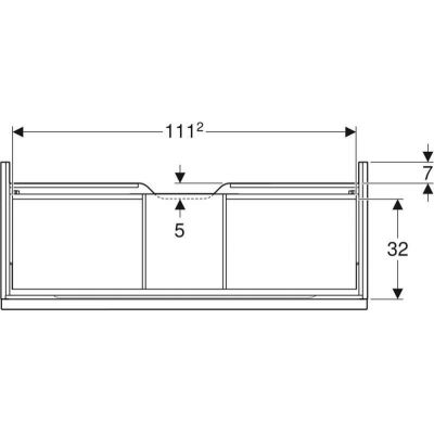 Szafka wisząca podumywalkowa 118.4x47.6 cm 502313JL1 Geberit iCon