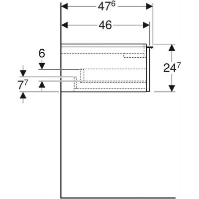Szafka wisząca podumywalkowa 118.4x47.6 cm 502313JL1 Geberit iCon