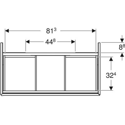 Szafka 88.8x47x50.4 cm podumywalkowa wisząca biała 505263001 Geberit One