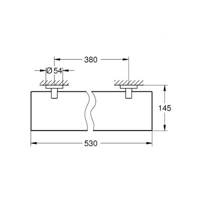 Półka 53 cm chrom 40799001 Grohe Essentials