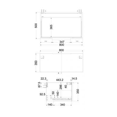 Szafka 80x50x35 cm podumywalkowa wisząca biała 50S8053 Kludi Icos