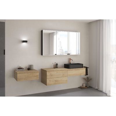 Szafka z blatem 161x48.7x44.5 cm podumywalkowa wisząca dąb KBWTKOWTL1613GH Kronenbach Cube