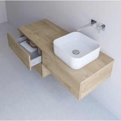 Szafka z blatem 161x48.7x44.5 cm podumywalkowa wisząca dąb KBWTKOWTL1613GH Kronenbach Cube