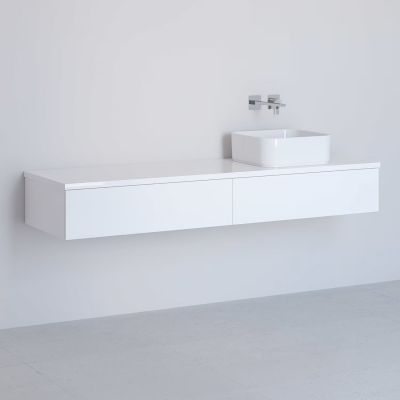 Szafka z blatem 161x48.7x23.5 cm podumywalkowa wisząca biała KBWTKOWTL1612WH Kronenbach Cube