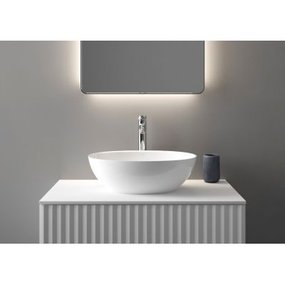 Umywalka 47x36 cm owalna nablatowa biała 20002000 Ksuro 02