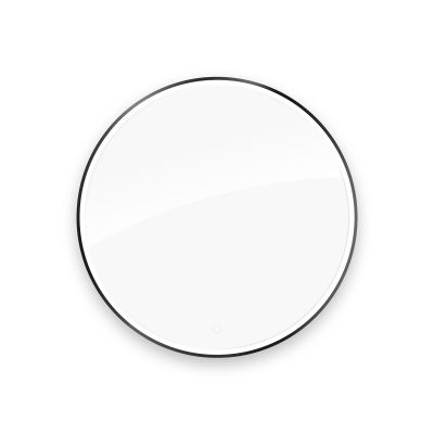 Lustro 100x100 cm okrągłe z oświetleniem z matą grzewczą czarny 64102300 Oltens Nordlis