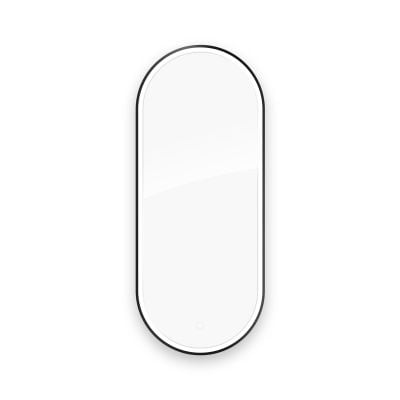 Lustro 50x120 cm owalne z oświetleniem z matą grzewczą czarny 64104300 Oltens Nordlis