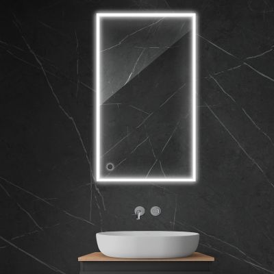 Lustro 60x100 cm prostokątne z oświetleniem z matą grzewczą 64106000 Oltens Nordlis