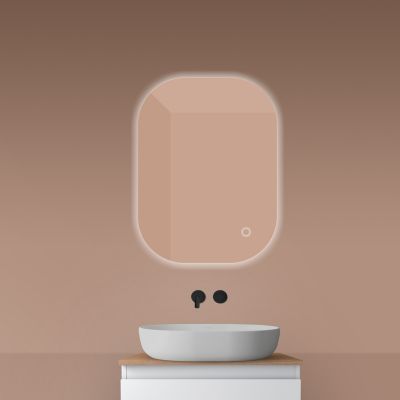 Lustro 60x80 cm prostokątne z oświetleniem z matą grzewczą 64126000 Oltens Nordlis