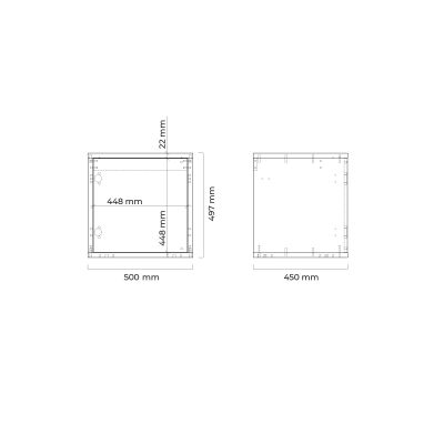 Szafka 50x45x49.7 cm podumywalkowa wisząca biała-dąb 60203060 Oltens Hedvig