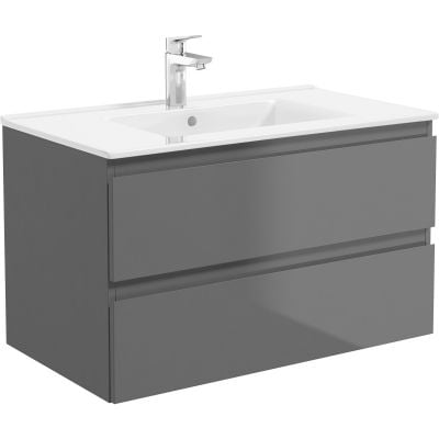 Szafka 80x45.6x47 cm podumywalkowa wisząca grafitowa 60001400 Oltens Vernal