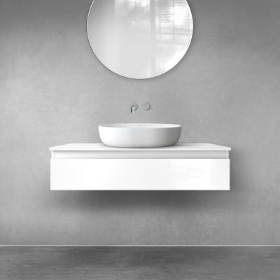 Szafka 100x45.6x23.6 cm podumywalkowa wisząca biała 60011000 Oltens Vernal