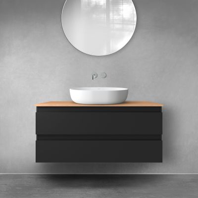 Szafka 100x45.6x47 cm podumywalkowa wisząca czarna 60002300 Oltens Vernal