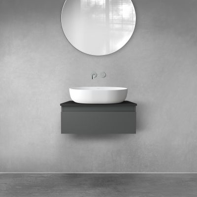 Szafka 60x45.6x23.6 cm podumywalkowa wisząca grafitowa 60009400 Oltens Vernal