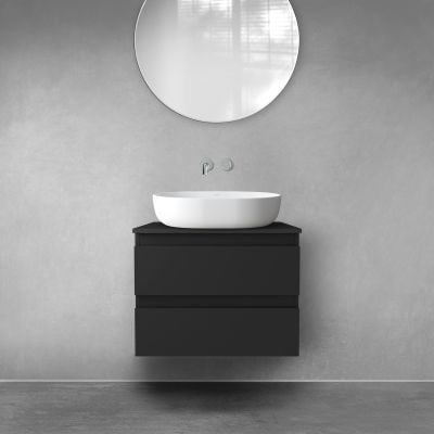 Szafka 60x45.6x47 cm podumywalkowa wisząca czarna 60000300 Oltens Vernal