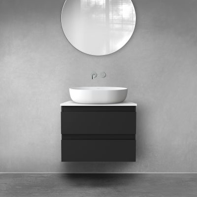 Szafka 60x45.6x47 cm podumywalkowa wisząca czarna 60000300 Oltens Vernal