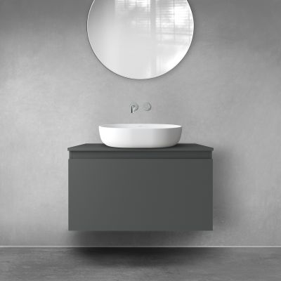 Szafka 80x45.6x47 cm podumywalkowa wisząca grafitowa 60014400 Oltens Vernal