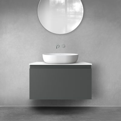 Szafka 80x45.6x47 cm podumywalkowa wisząca grafitowa 60014400 Oltens Vernal