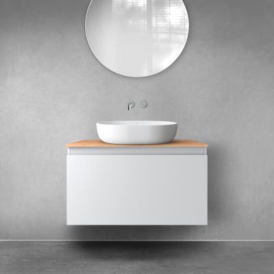 Szafka 80x45.6x47 cm podumywalkowa wisząca szara 60014700 Oltens Vernal