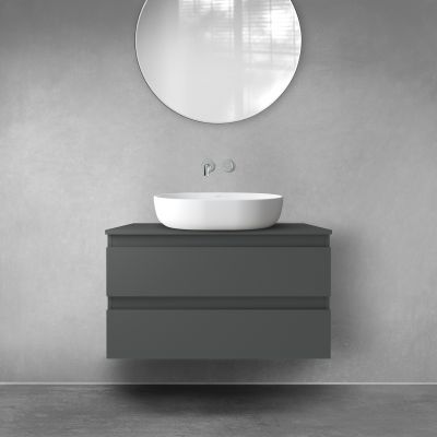 Szafka 80x45.6x47 cm podumywalkowa wisząca grafitowa 60001400 Oltens Vernal