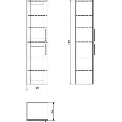 Szafka wisząca boczna 35x30 cm AM0201919 Sapho Amia