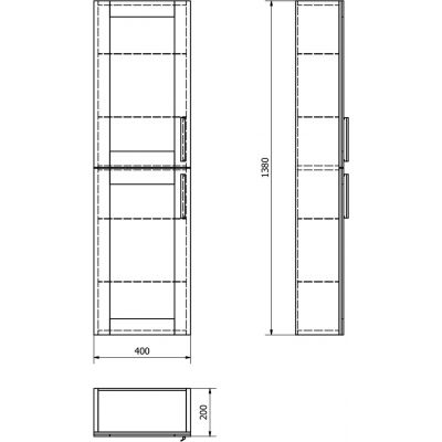 Szafka wisząca boczna 40x20 cm AM0302020 Sapho Amia