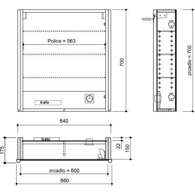 Szafka 66x17.5 cm AX1660030 Sapho Alix