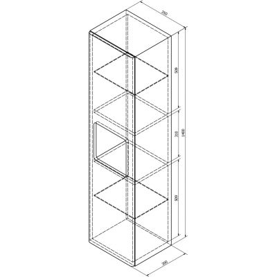 Szafka 35x30x140 cm boczna wisząca biała EL3503030 Sapho Ella