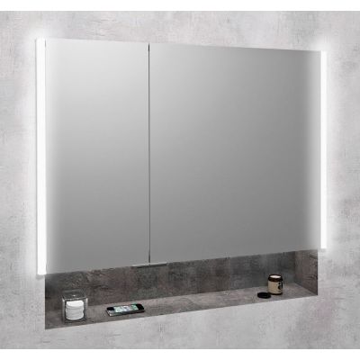 Szafka 95.5x16.5x70 cm z lustrem szary IN095 Sapho Integra