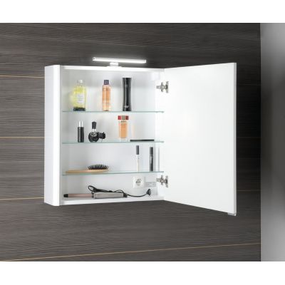 Szafka 65x17x70 cm z lustrem biała LU0650030 Sapho Lucie
