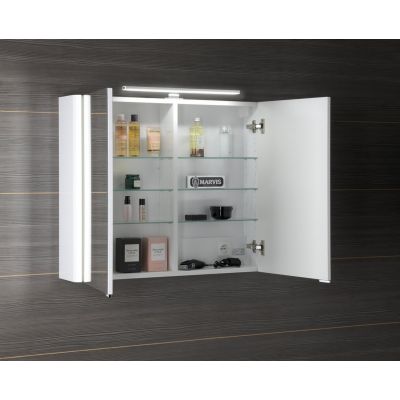 Szafka 86x17x70 cm z lustrem biała LU0850030 Sapho Lucie