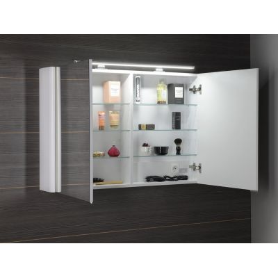 Szafka 106x17x70 cm z lustrem biała LU1050030 Sapho Lucie