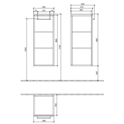 Szafka boczna wisząca 35x40.5 cm A89501B1 Villeroy & Boch Avento