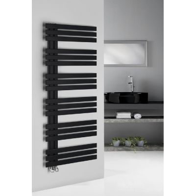 Grzejnik łazienkowy drabinkowy 150x60 cm czarny IR156B Sapho Silvana