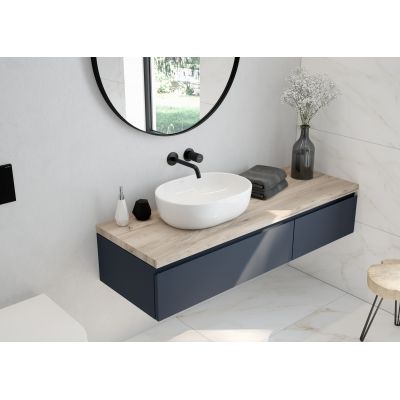 Umywalka 60.5x41.5 cm owalna nablatowa biała 40820000 Oltens Hamnes