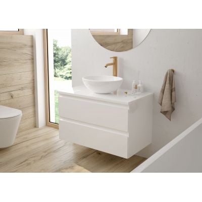 Bateria umywalkowa stojąca złoty szczotkowany 32400810 Oltens Molle