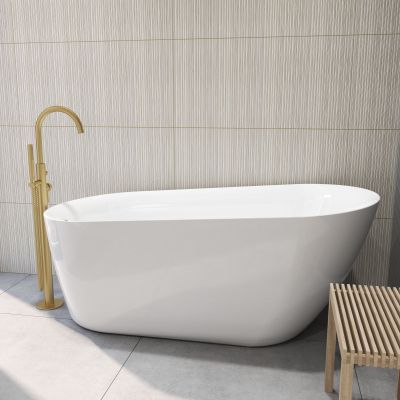 Bateria wannowo-prysznicowa wolnostojąca złoty szczotkowany 34300810 Oltens Molle