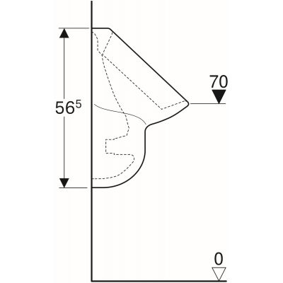 Pisuar 236600000 Geberit Aller