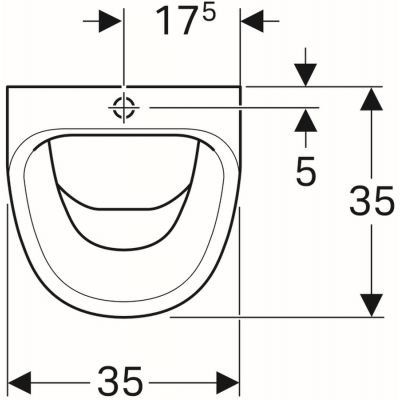 Pisuar 236600000 Geberit Aller