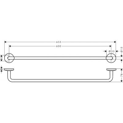 Axor Universal Circular wieszak na ręcznik ścienny biały mat 42860700