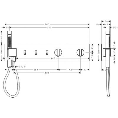 Axor ShowerComposition 12572000 bateria wannowo-prysznicowa podtynkowa podtynkowa chrom