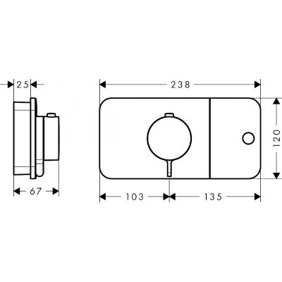Axor One 45711700 bateria prysznicowa podtynkowa termostatyczna biała