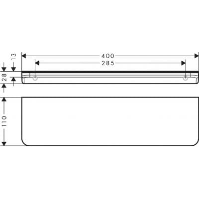 Półka łazienkowa 40 cm 42844700 Axor Universal Circular