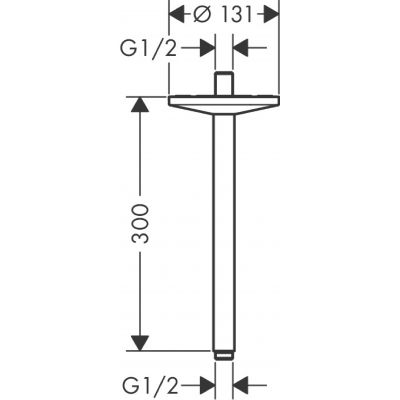 Axor One 48495700 ramię sufitowe biały